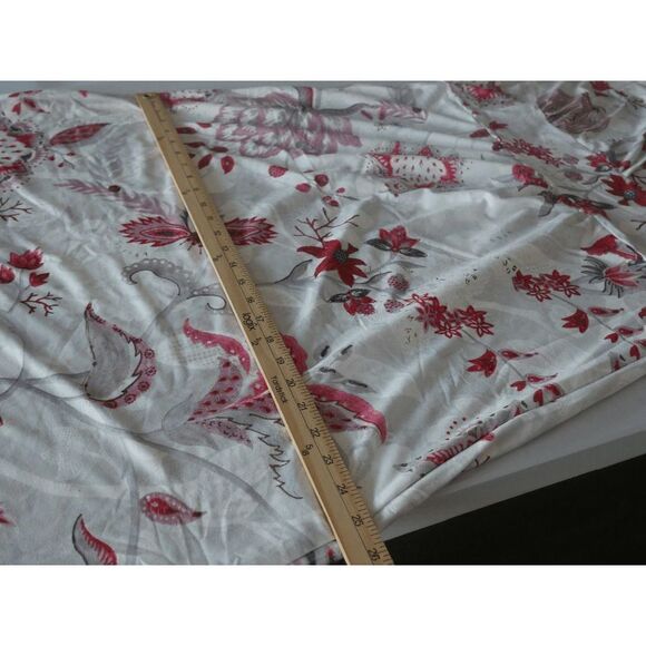 Women's Light Gray & Red Floral V-Neck Maxi Dress 2XL #2034-A3 - Picture 6 of 8